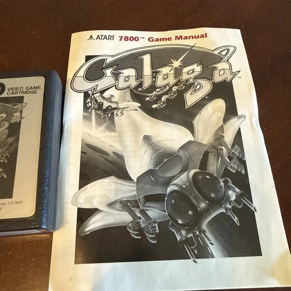 Galaga Atari 7800, 1987 Pro System Game Cartridge‎ W Manual